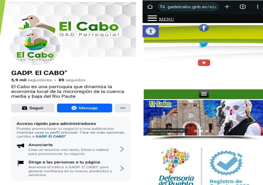 Página web del GAD Parroquial