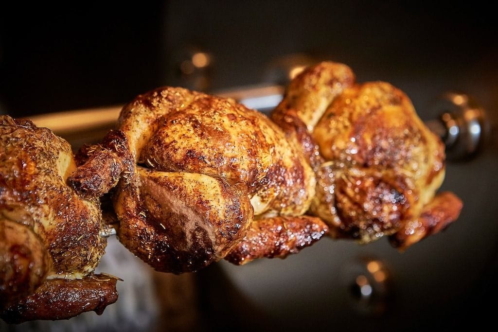 pollo asado al carbón